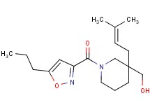 {3-(3-methyl-2-buten-1-yl)-1-[(5-propyl-3-isoxazolyl)carbonyl]-3-piperidinyl}methanol
