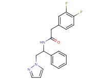 2-(3,4-difluorophenyl)-N-[1-phenyl-2-(1H-pyrazol-1-yl)ethyl]acetamide