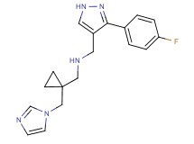 1-[3-(4-fluorophenyl)-1H-pyrazol-4-yl]-N-{[1-(1H-imidazol-1-ylmethyl)cyclopropyl]methyl}methanamine