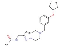 N-({5-[3-(cyclopentyloxy)benzyl]-4,5,6,7-tetrahydropyrazolo[1,5-a]pyrazin-2-yl}methyl)acetamide