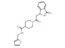 N-(2-furylmethyl)-1-[(3-oxo-2,3-dihydro-1H-isoindol-1-yl)acetyl]piperidine-4-carboxamide