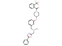 N-methyl-1-(5-phenyl-1,3,4-oxadiazol-2-yl)-N-[3-({1-[2-(trifluoromethyl)benzoyl]-4-piperidinyl}oxy)benzyl]methanamine