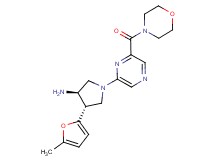(3R*,4S*)-4-(5-methyl-2-furyl)-1-[6-(morpholin-4-ylcarbonyl)pyrazin-2-yl]pyrrolidin-3-amine