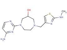 1-(4-aminopyrimidin-2-yl)-4-{[2-(methylamino)-1,3-thiazol-4-yl]methyl}-1,4-diazepan-6-ol