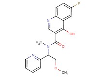 6-fluoro-4-hydroxy-N-(2-methoxy-1-pyridin-2-ylethyl)-N-methylquinoline-3-carboxamide