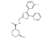 rel-(1R,3S)-3-amino-N-{[4-(3-fluorophenyl)-5-(2-pyridinyl)-1H-imidazol-2-yl]methyl}cyclohexanecarboxamide hydrochloride
