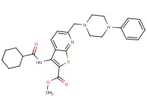 methyl 3-[(cyclohexylcarbonyl)amino]-6-[(4-phenyl-1-piperazinyl)methyl]thieno[2,3-b]pyridine-2-carboxylate