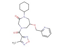 1-cyclohexyl-4-[(4-methyl-1,2,5-oxadiazol-3-yl)carbonyl]-6-(2-pyridinylmethoxy)-1,4-diazepan-2-one