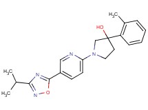 1-[5-(3-isopropyl-1,2,4-oxadiazol-5-yl)pyridin-2-yl]-3-(2-methylphenyl)pyrrolidin-3-ol