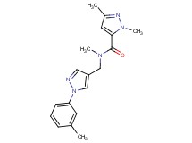 N,1,3-trimethyl-N-{[1-(3-methylphenyl)-1H-pyrazol-4-yl]methyl}-1H-pyrazole-5-carboxamide