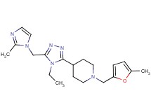 4-{4-ethyl-5-[(2-methyl-1H-imidazol-1-yl)methyl]-4H-1,2,4-triazol-3-yl}-1-[(5-methyl-2-furyl)methyl]piperidine
