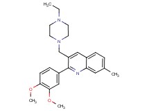 2-(3,4-dimethoxyphenyl)-3-[(4-ethyl-1-piperazinyl)methyl]-7-methylquinoline