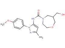 6-(hydroxymethyl)-N-[1-(4-methoxyphenyl)-3-methyl-1H-pyrazol-5-yl]-1,4-oxazepane-4-carboxamide