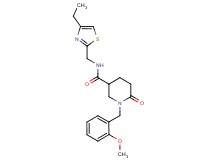 N-[(4-ethyl-1,3-thiazol-2-yl)methyl]-1-(2-methoxybenzyl)-6-oxo-3-piperidinecarboxamide