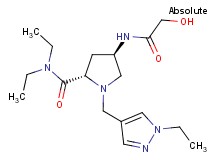 (4R)-N,N-diethyl-1-[(1-ethyl-1H-pyrazol-4-yl)methyl]-4-(glycoloylamino)-L-prolinamide
