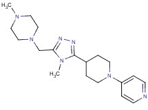 1-methyl-4-{[4-methyl-5-(1-pyridin-4-ylpiperidin-4-yl)-4H-1,2,4-triazol-3-yl]methyl}piperazine