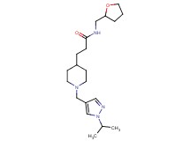 3-{1-[(1-isopropyl-1H-pyrazol-4-yl)methyl]-4-piperidinyl}-N-(tetrahydro-2-furanylmethyl)propanamide