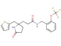 3-[5-oxo-2-(2-thienylmethyl)-2-pyrrolidinyl]-N-[2-(trifluoromethoxy)benzyl]propanamide