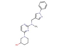 1-(2-{methyl[(1-phenyl-1H-pyrazol-4-yl)methyl]amino}-4-pyrimidinyl)-3-piperidinol