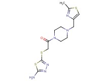5-[(2-{4-[(2-methyl-1,3-thiazol-4-yl)methyl]piperazin-1-yl}-2-oxoethyl)thio]-1,3,4-thiadiazol-2-amine