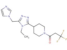 4-[4-ethyl-5-(1H-imidazol-1-ylmethyl)-4H-1,2,4-triazol-3-yl]-1-(3,3,3-trifluoropropanoyl)piperidine