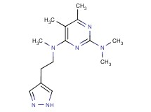 N~2~,N~2~,N~4~,5,6-pentamethyl-N~4~-[2-(1H-pyrazol-4-yl)ethyl]pyrimidine-2,4-diamine