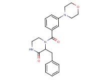 3-benzyl-4-[3-(4-morpholinyl)benzoyl]-2-piperazinone trifluoroacetate