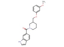 6-({3-[(3-methoxyphenoxy)methyl]-1-piperidinyl}carbonyl)-1H-indole