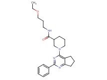 N-(3-ethoxypropyl)-1-(2-phenyl-6,7-dihydro-5H-cyclopenta[d]pyrimidin-4-yl)-3-piperidinecarboxamide