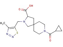 8-(cyclopropylcarbonyl)-2-[(4-methyl-1,2,3-thiadiazol-5-yl)methyl]-2,8-diazaspiro[4.5]decane-3-carboxylic acid