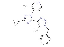 4-[5-(1-benzyl-5-methyl-1H-1,2,3-triazol-4-yl)-3-cyclopropyl-1H-1,2,4-triazol-1-yl]-3-methylpyridine