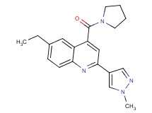 6-ethyl-2-(1-methyl-1H-pyrazol-4-yl)-4-(pyrrolidin-1-ylcarbonyl)quinoline