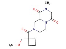 8-{[1-(methoxymethyl)cyclobutyl]carbonyl}-2-methyltetrahydro-2H-pyrazino[1,2-a]pyrazine-1,4(3H,6H)-dione