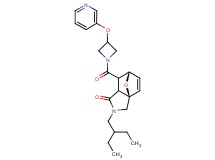 (3aR*,6S*)-2-(2-ethylbutyl)-7-{[3-(pyridin-3-yloxy)azetidin-1-yl]carbonyl}-2,3,7,7a-tetrahydro-3a,6-epoxyisoindol-1(6H)-one