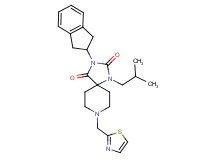 3-(2,3-dihydro-1H-inden-2-yl)-1-isobutyl-8-(1,3-thiazol-2-ylmethyl)-1,3,8-triazaspiro[4.5]decane-2,4-dione