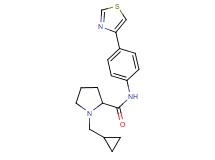 1-(cyclopropylmethyl)-N-[4-(1,3-thiazol-4-yl)phenyl]prolinamide