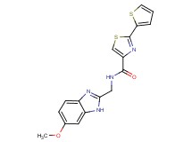 N-[(6-methoxy-1H-benzimidazol-2-yl)methyl]-2-(2-thienyl)-1,3-thiazole-4-carboxamide