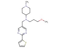 N-(3-methoxypropyl)-1-methyl-N-{[2-(2-thienyl)-5-pyrimidinyl]methyl}-4-piperidinamine