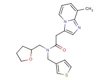 2-(8-methylimidazo[1,2-a]pyridin-3-yl)-N-(tetrahydrofuran-2-ylmethyl)-N-(3-thienylmethyl)acetamide