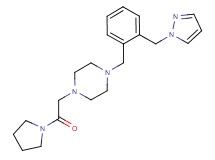 1-(2-oxo-2-pyrrolidin-1-ylethyl)-4-[2-(1H-pyrazol-1-ylmethyl)benzyl]piperazine