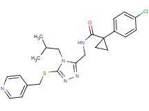 1-(4-chlorophenyl)-N-({4-isobutyl-5-[(4-pyridinylmethyl)thio]-4H-1,2,4-triazol-3-yl}methyl)cyclopropanecarboxamide