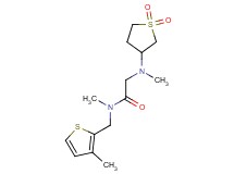 2-[(1,1-dioxidotetrahydro-3-thienyl)(methyl)amino]-N-methyl-N-[(3-methyl-2-thienyl)methyl]acetamide