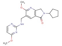 6-cyclopentyl-2-methoxy-3-{[(4-methoxypyrimidin-2-yl)amino]methyl}-6,7-dihydro-5H-pyrrolo[3,4-b]pyridin-5-one