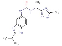 N-(2-isopropyl-1H-benzimidazol-5-yl)-N'-[1-(5-methyl-1H-1,2,4-triazol-3-yl)ethyl]urea