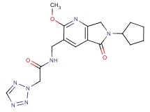N-[(6-cyclopentyl-2-methoxy-5-oxo-6,7-dihydro-5H-pyrrolo[3,4-b]pyridin-3-yl)methyl]-2-(2H-tetrazol-2-yl)acetamide