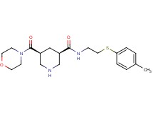 (3R*,5S*)-N-{2-[(4-methylphenyl)thio]ethyl}-5-(morpholin-4-ylcarbonyl)piperidine-3-carboxamide