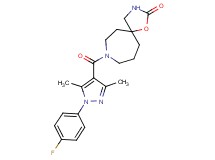 8-{[1-(4-fluorophenyl)-3,5-dimethyl-1H-pyrazol-4-yl]carbonyl}-1-oxa-3,8-diazaspiro[4.6]undecan-2-one