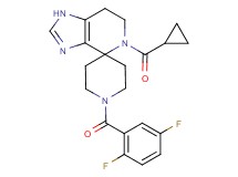 5-(cyclopropylcarbonyl)-1'-(2,5-difluorobenzoyl)-1,5,6,7-tetrahydrospiro[imidazo[4,5-c]pyridine-4,4'-piperidine]