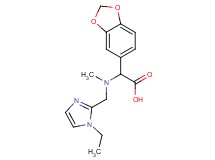 1,3-benzodioxol-5-yl[[(1-ethyl-1H-imidazol-2-yl)methyl](methyl)amino]acetic acid