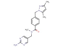 N-[(2-amino-5-pyrimidinyl)methyl]-4-[(3,5-dimethyl-1H-pyrazol-1-yl)methyl]-N-methylbenzamide